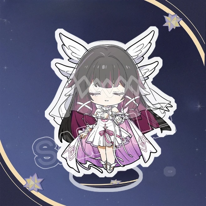 게임 원신 임팩트 Q 만화 캐릭터 스탠드 콜롬비나 스키르크 타르타글리아 귀여운 모델 장난감 데스크탑 장, 02 1