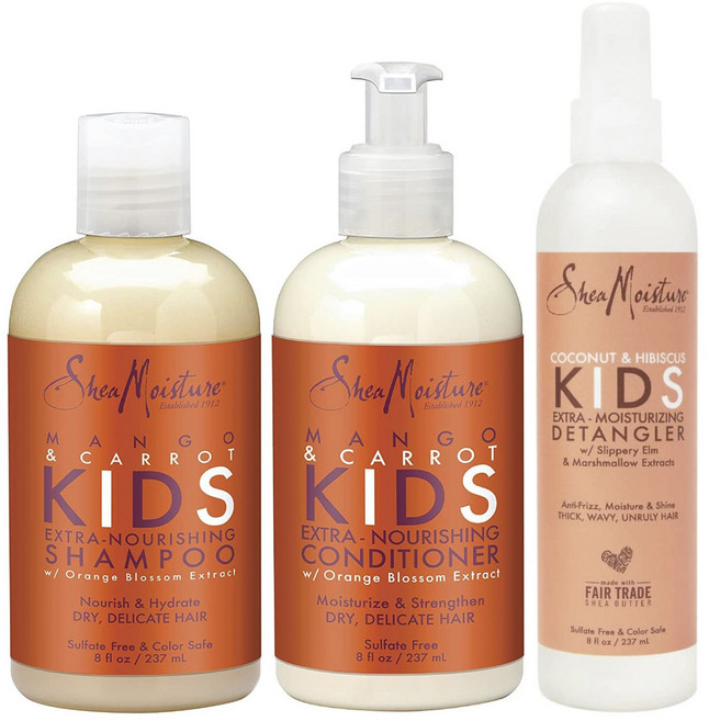 시어모이스처 어린이 엑스트라 너리싱 샴푸 + 컨디셔너 + 디탱글러 스프레이 3종 세트, 1개, 237ml