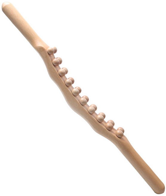 언에스온 전신 셀프 더블 마사지볼 스틱, 원목 20볼, 1개