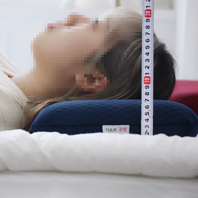 기프트공방 메모리폼 낮은 베개 목편한 메모리폼베개, 1개, 다크 블루