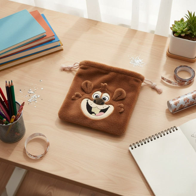 디즈니 주토피아2 굿즈 귀여운 입체 봉제 조리개파우치 소품주머니