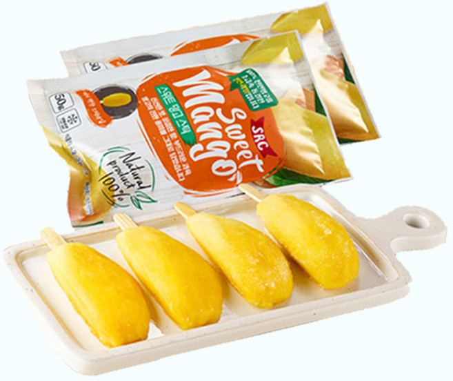 SRC 스위트 햇 아이스 망고스틱 60g X 50개 아이간식 급식 냉동망고바