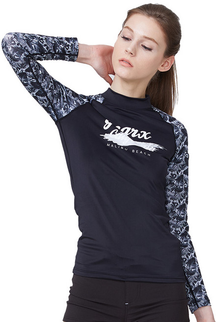 기어엑스 여자 래쉬가드 F03 블랙리프