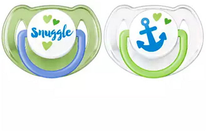 필립스아벤트 클래식 노리개젖꼭지 2개 세트, 2단계(6~18개월), 그린, 1세트