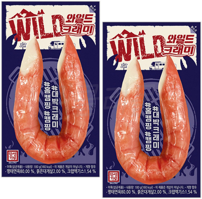 [팔도맛쟁이] 한성 와일드 크래미, 종이박스포장, 180g, 2개