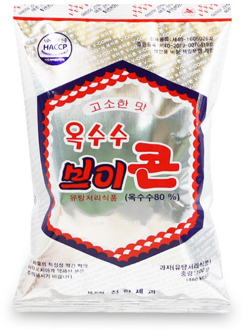 진한제과 옥수수 브이콘, 30개, 50g