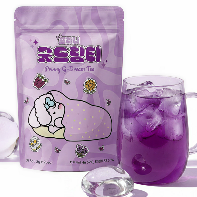 프리니 굿드림티 수면차 숙면차 불면증 라벤더 캐모마일 편안한 나이트티, 1개, 25개입, 37.5g