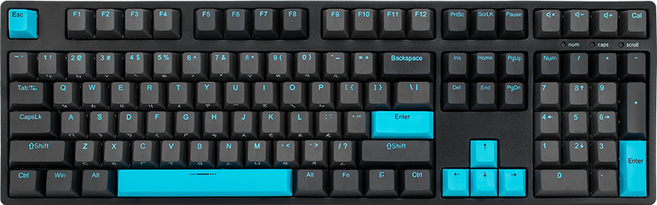 IKBC Skydolch PBT二色成型 機械鍵盤 TW Layout, 炭灰藍, CD108HR, 青軸