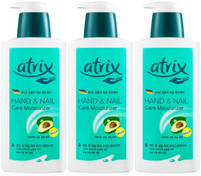 아트릭스 핸드 앤 네일 케어 모이스춰 라이저, 400ml, 3개
