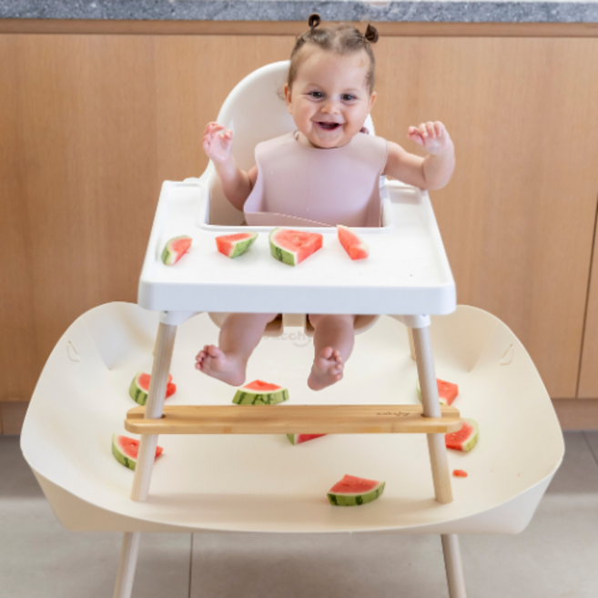 이케아 안틸로프 호환 하이체어 푸드캐처 캐치 자기 주도 이유식 필수템 턱받이 방수, 이케아 오트밀