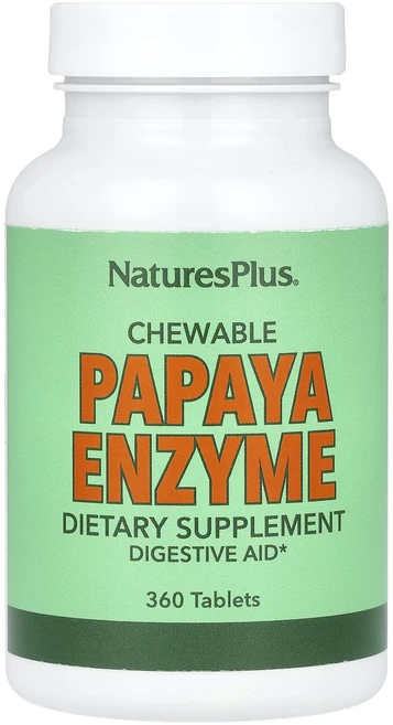 NaturesPlus 츄어블 파파야 효소 보충제 360정 알약, NaturesPlus츄어블파파야효소보충제360정알약, 1개 - 쿠팡