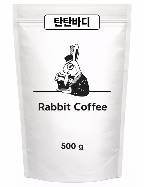 래빗커피 탄탄바디 블렌드 콜롬비아 탄자니아 에티오피아 원두커피 원두콩 가성비 갓볶은 원두, 1개, 500g, 홀빈(분쇄안함)