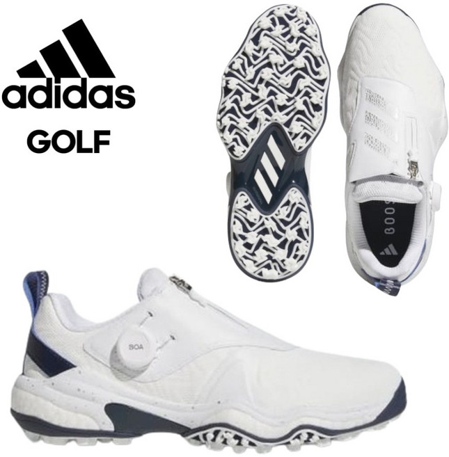 국내매장판 아디다스골프 아디다스 편한 남성 보아 BOA 골프화 남자 골프 신발 화이트 코드케이오스 25 스파이크리스
