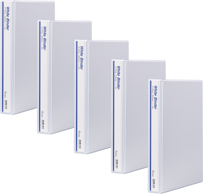프로비즈 백색 투명 3공 D링 바인더 3cm 화이트 투명, 5개, 화이트투명