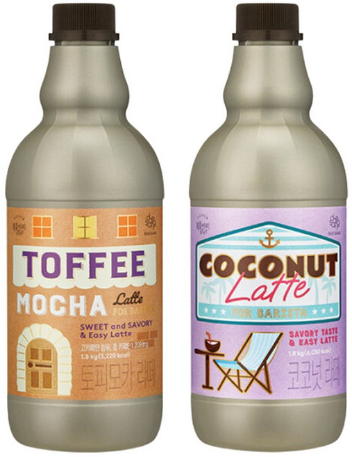 복음자리 토피모카 라떼 1.8kg +코코넛 라떼 1.8kg 이지라떼, 1개, 800g