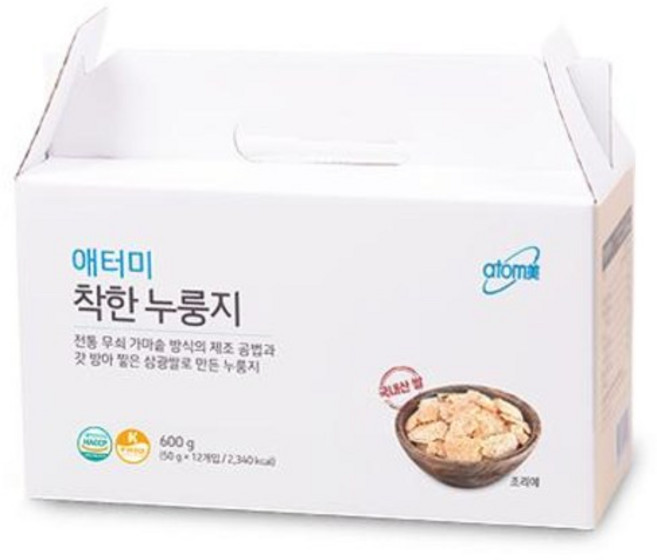애터미 오롯 착한 누룽지 12개입, 12개, 12개, 50g
