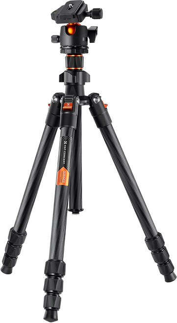 K&F CONCEPT 카본 파이버 경량 여행용 카메라 삼각대, K254C2+BH-36L, 1개