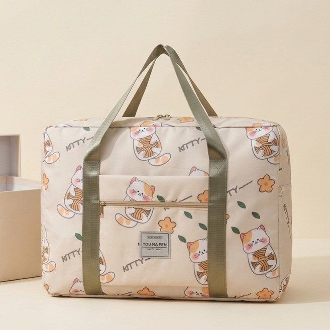 여행용 수납가방 방수 대용량 옥스포드 원단 캐리어 결합 접이식 이사가방 정리 파우치 인스타 감성 캐릭터