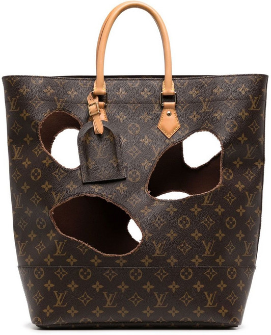 루이 비통 중고 Louis Vuitton Pre-Owned X 꼼 데 가르송 2014 모노그램 홀 토트 백