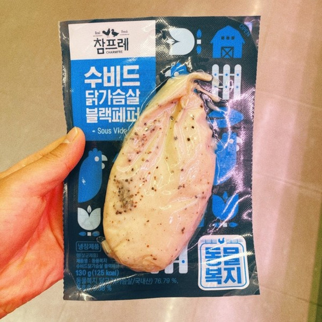 참프레 동물복지 수비드 닭가슴살 페퍼, 110g, 1개
