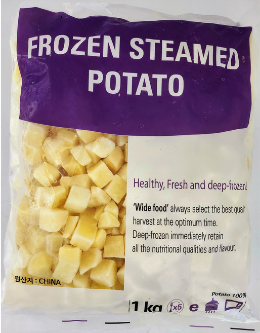 냉동 삶은감자(다이스) 식재료 손질되어 간편조리 볶음 조림 카레 짜장 샐러드 스프 스튜 다양한 활용, 1개, 1kg