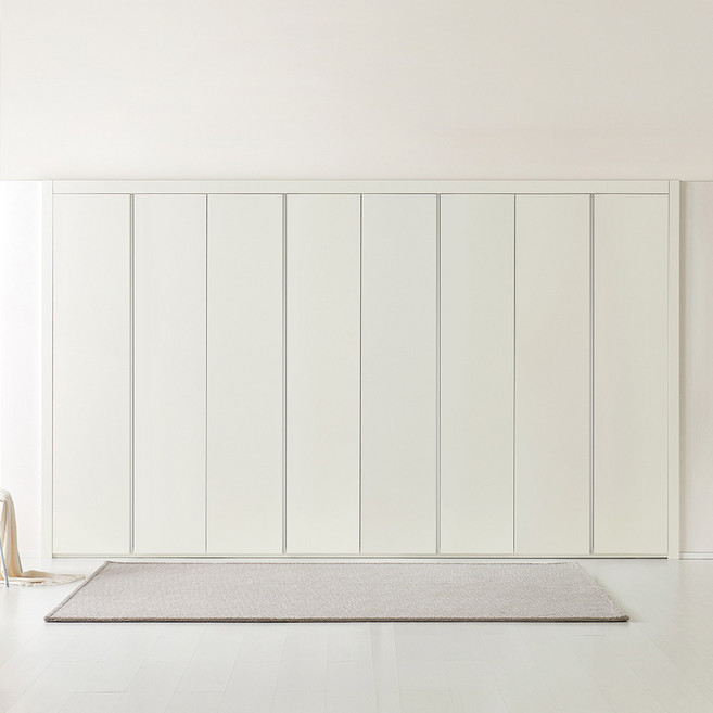 보루네오 제이 붙박이장 맞춤가구 안방 여닫이 30cm, 크림화이트 30cm