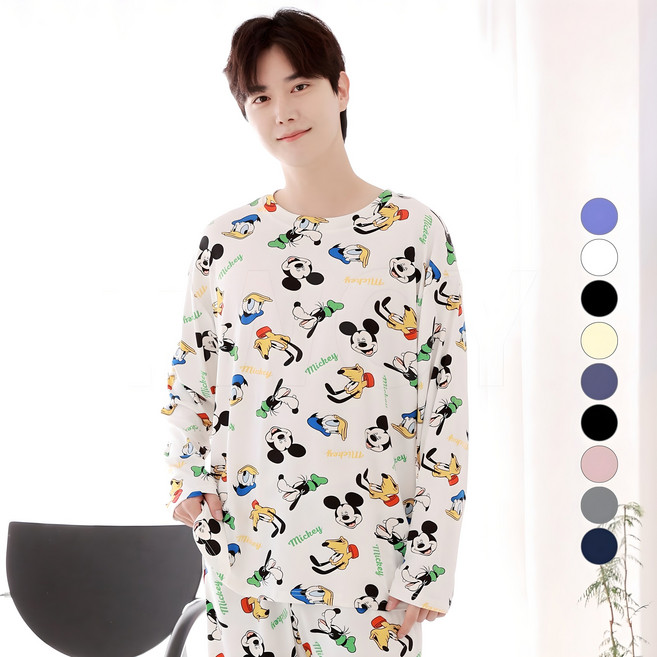 투와이 디즈니 성인 아동 패밀리 피치 긴팔 파자마 상하세트 PG304