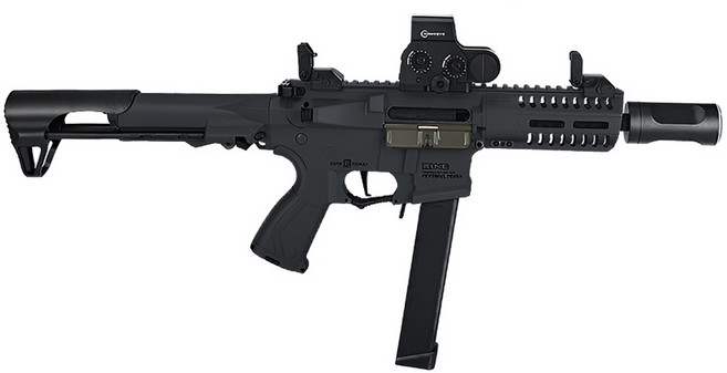 UB 수정탄 듀얼 모드 전동건 5종 젤탄 자동연사 조준경 소음기, ARP9, 블랙, 1개