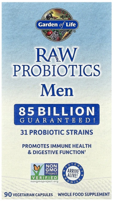 가든오브라이프 Garden of Life RAW Probiotics Men 90 Vegetarian Capsules - 쿠팡