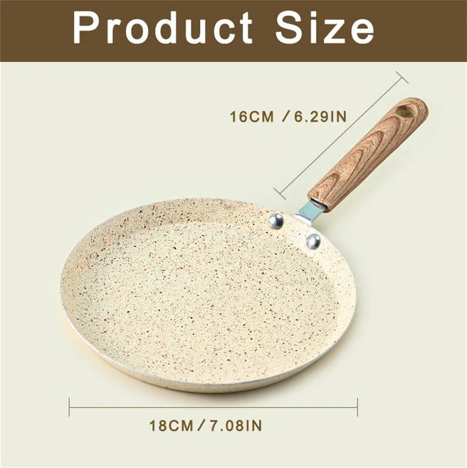 프라이팬 붙지 않는 팬케이크 크레페 팬 미니 인덕션 계란 오믈렛, 03 6 inch, 1개