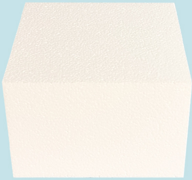 사각 스티로폼 케익 모형 1호 2호 3호 높이80mm 슈가크레프트 크림클레이 아이싱연습, 사각)가로.세로180x높이80