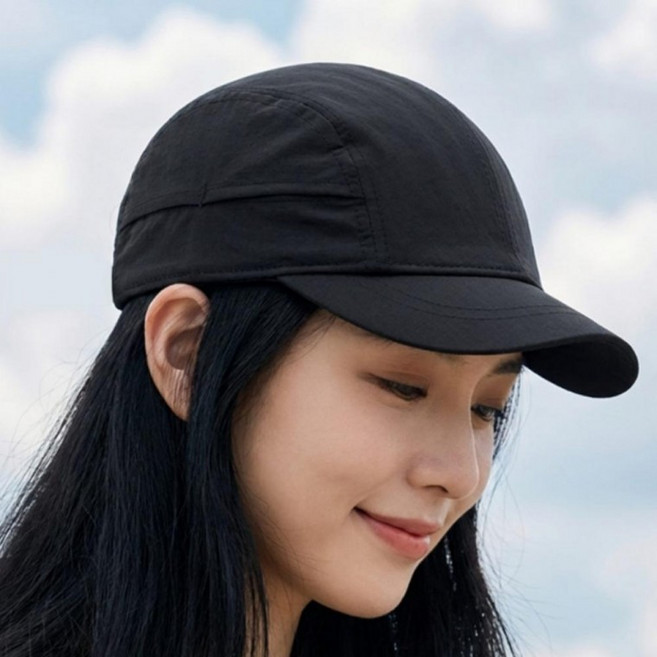 달빛앤제이_챙짧은 러닝 숏캡 모자 빅사이즈 무지 볼캡 대두모자 스포츠 런닝 조깅 데일리