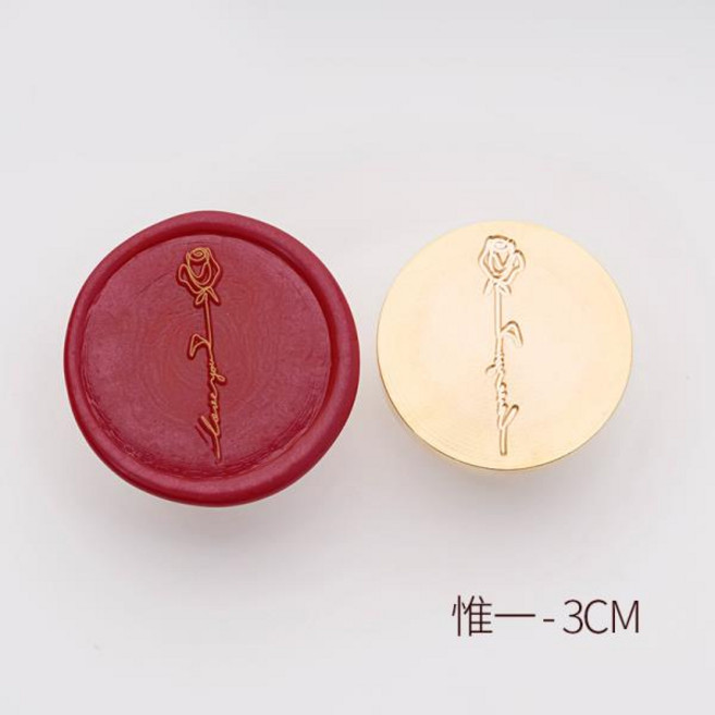 25/30MM 왁스 스탬프 씰링 레트로 플라워 네트 및 로즈 파이어 래커 씰 로즈 시리즈 선물 웨딩 도구 포스트 장식 맞춤 제작인사말 카드 봉투, 1