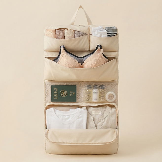 제이로이 걸이형 여행용 압축 파우치