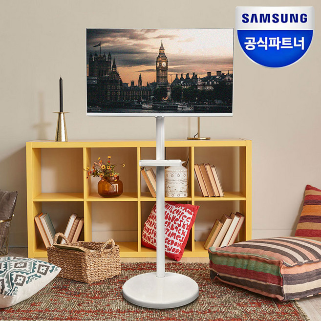 삼성전자 32인치 IPTV M5 스마트 모니터 S32CM501E 화이트+M5 전용스탠드 거치대 삼탠바이미 패키지, 모니터(화이트)+스탠드(블랙)