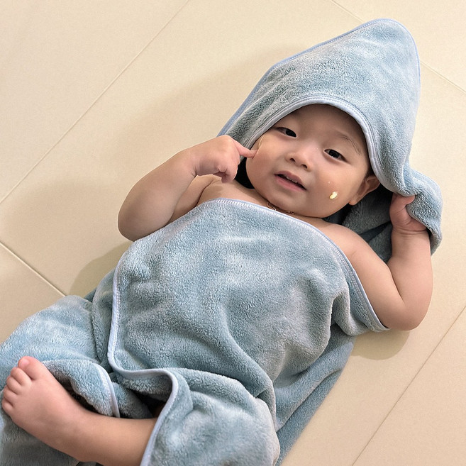 돗투돗 유아용 멀티 목욕타올, 1개, 블루