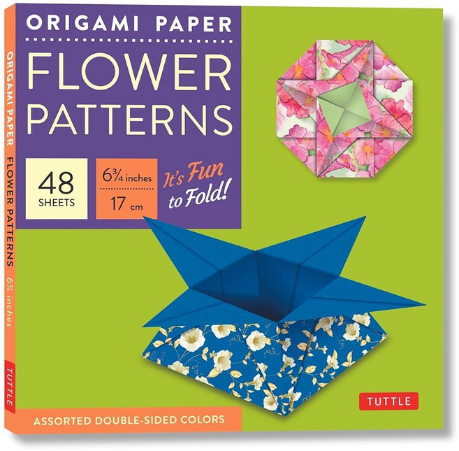 Origami Paper 6 3/4\" 17 cm Flower Patterns 48 Sheets: Tuttle Paper: DoubleSide Sheets Printed with, Origami Paper 6 3/4" 17 cm Flo