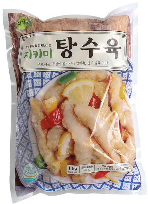 국내산돈육 통통탕수육 분식 간식 대용량 가정용 업소용, 2개, 1kg