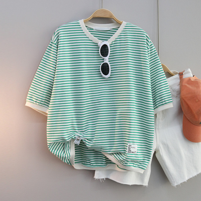 달콩 여성 23라벨단가라반팔맨투맨 맨투맨 단가라