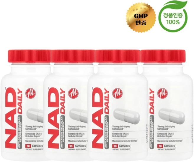 2+2 메타볼릭 뉴트리션 NAD DAILY 150mg 캡슐 30정, 4개 - 쿠팡