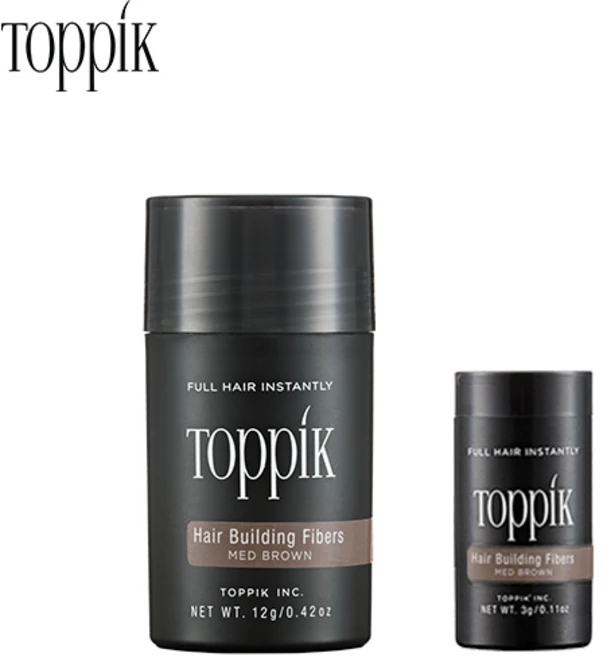 TOPPIK 토픽 흑채 중간갈색 12g+3g 천연양모케라틴 증모제 새치커버 에어쿠션, 토픽 12g+3g 중간갈색, 1개 - 쿠팡