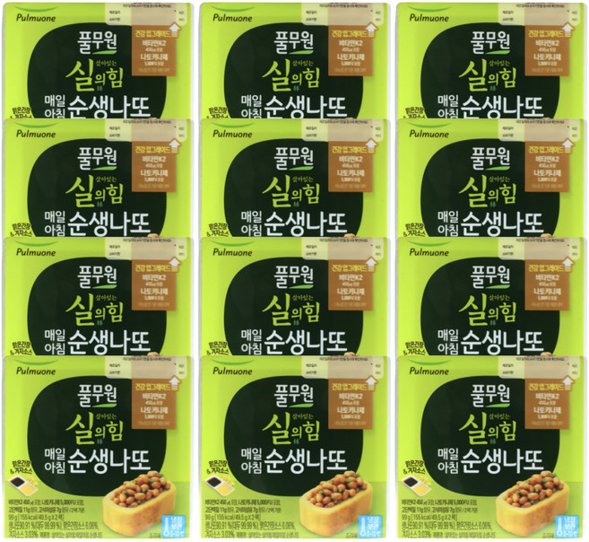 생산직송 풀무원 매일아침 순생나또 24팩(2호세트), 49.5g, 24개