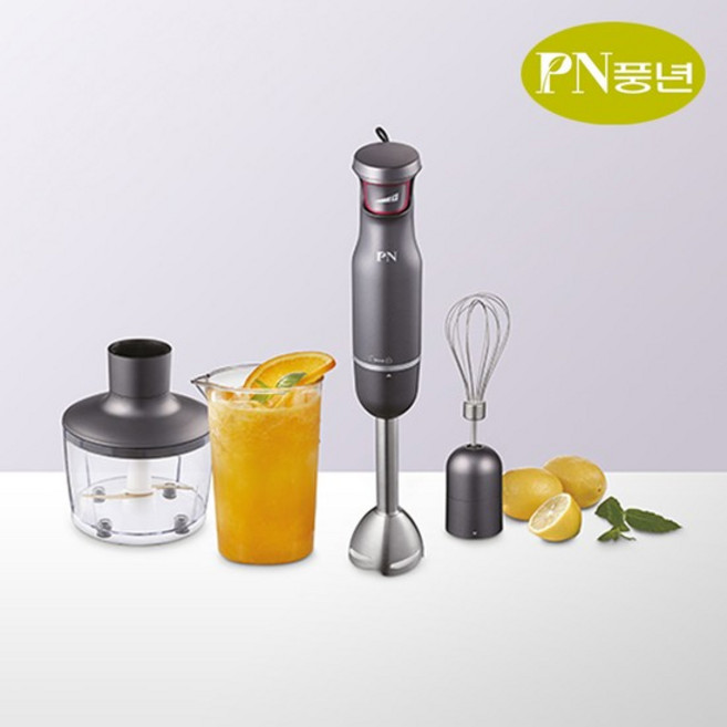 속도조절 4in1 0.6L 핸드블렌더 PNBKA-350 / 핸드믹서기 거품기 다지기 가정용, 없음
