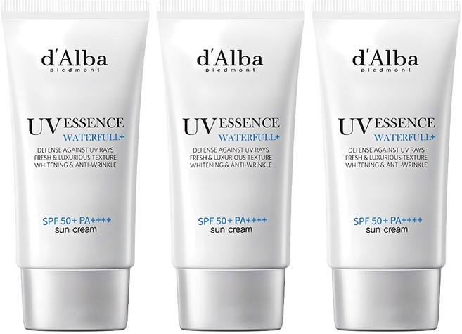 [비건뷰티] 달바 워터풀 에센스 선크림 SPF50+ PA++++, 50ml, 3개