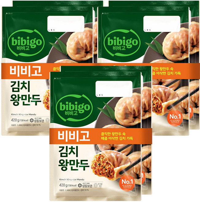 비비고 김치왕만두, 420g, 6개