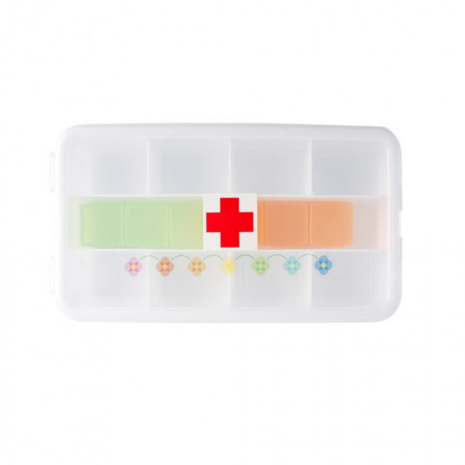 4묶음 휴대용 약케이스 2호 플라스틱 약통 구급상자, 1개, 상세페이지 참조