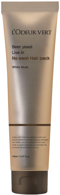 로더베르 맥주효모 리브인 노워시 트리트먼트 헤어팩 화이트머스크, 150ml, 5개