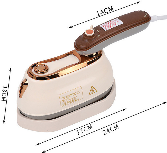 新款摺疊手持電熨斗跨境蒸汽掛燙機乾溼兩用熨燙機便攜小型蒸汽機, 801米色手持掛燙機:美規插頭