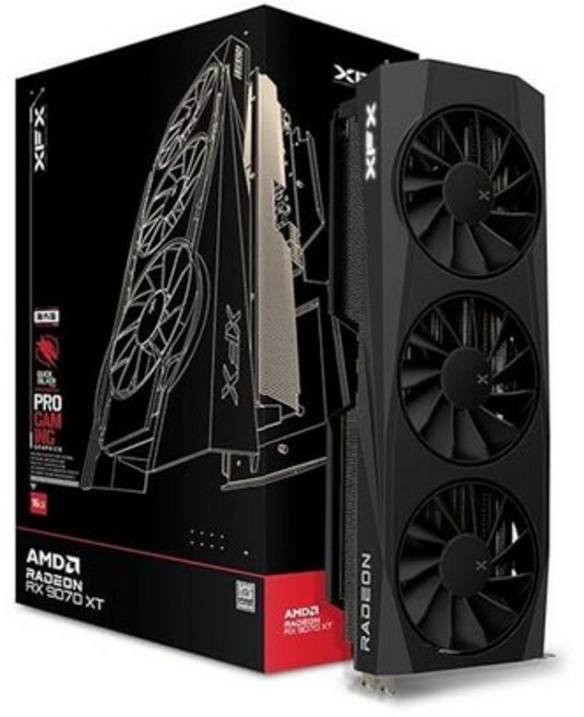 XFX Swift AMD Radeon RX 9060 XT OC 트리플 팬 게이밍 에디션 16GB GDDR6 HDMI 2xDP R 4 RX96TS316BA 그래픽 카드 데스크탑, RX 9070 XT QICK