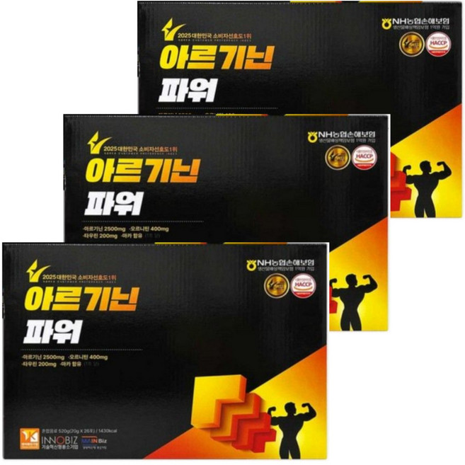 더존건강 아르기닌 파워 스틱 젤리형, 520g, 3개